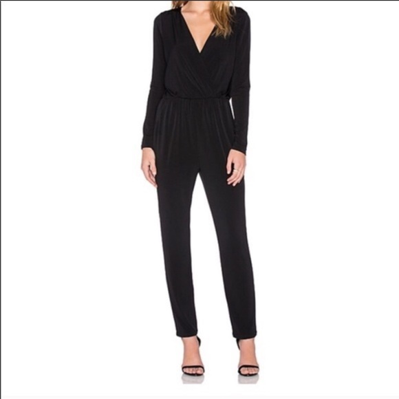H&M Pants - H&M Long Sleeve Black Pant V-Neck Jumpsuit 2